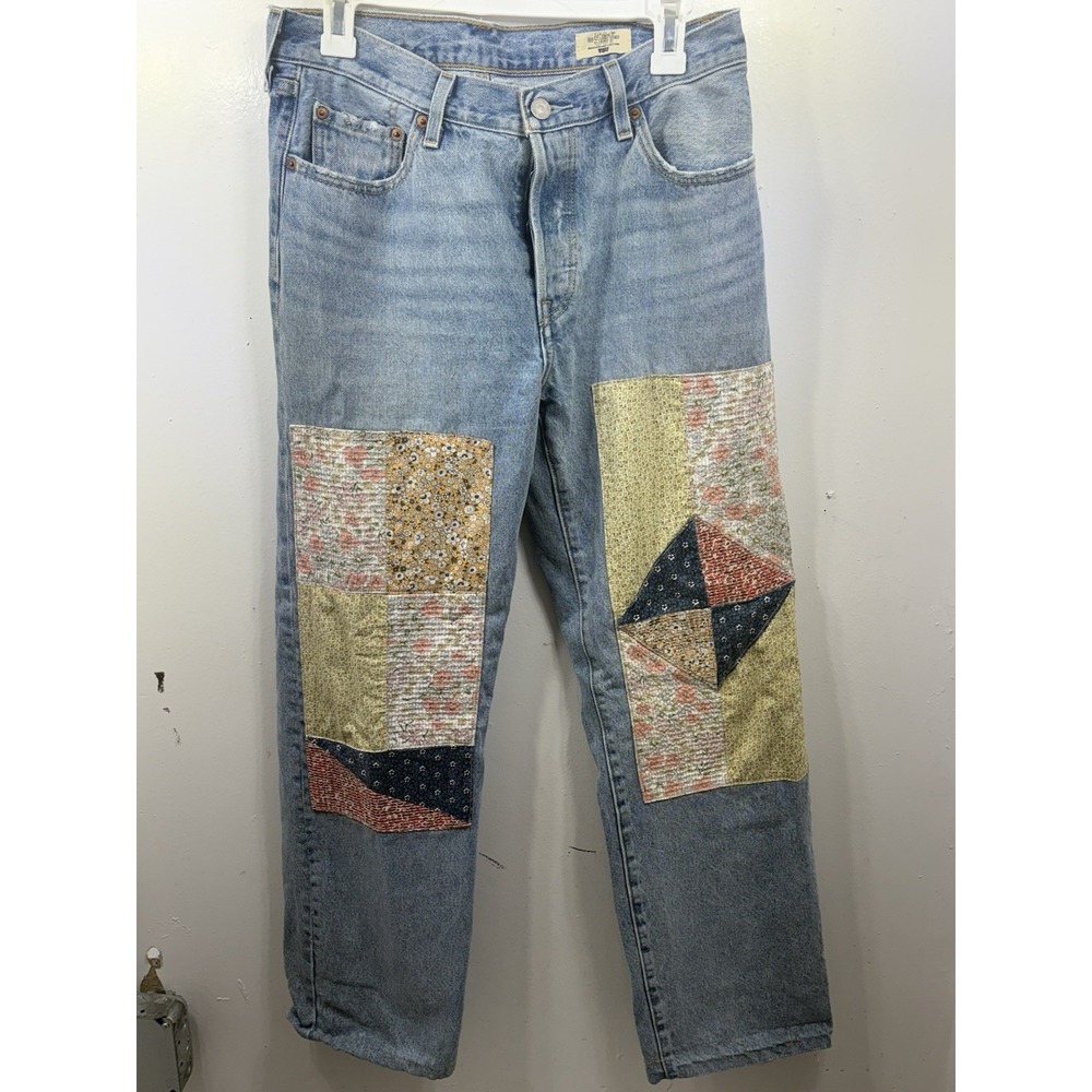 Levi's 501 150th Anniversary Jeans Patched Selvedge Distressed Denim W28 L32